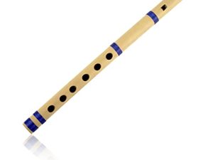 11 Inch Authentic Indian Wooden Bamboo Flute in 'D' Key Fipple Woodwind Musical Instrument Recorder Traditional Bansuri Handcrafted Novelty Decoratives & Collectibles