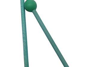 TUOREN 1 Pair 7.5 Inch Long Rubber Xylophone Mallets Tongue Drum Mallets Percussion Sticks Hammer with Wooden Handle Music Instrument Accessory (Green)