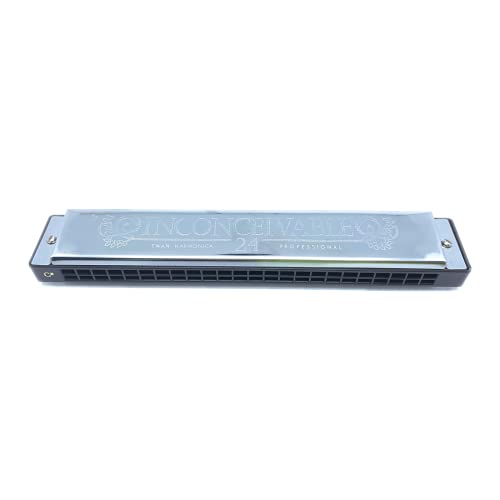 Swan 24 Holes Blues Jazz Music Key C# Tremolo Harmonica Harp Musical Instrument Swan 24 Holes Blues Jazz Music Key C# Tremolo Harmonica Harp Musical Instrument