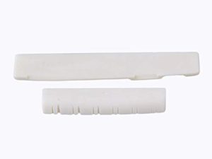 BQLZR Bone Guitar Bridge Set Saddle and Nut for 12 String Acoustic Guitar Musical Instrument Replacement