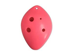 One Good Thing Ocarina Instrument – 6 Hole Plastic Ocarina for Kids – Includes Lanyard for Lightweight and Portable Design Alto C Ocarina – Beginners Sheet Music QR Code(Pink)