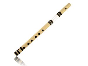 13 Inch Authentic Indian Wooden Bamboo Flute in 'E' Key Fipple Woodwind Musical Instrument Recorder Traditional Bansuri Handcrafted Novelty Decoratives & Collectibles