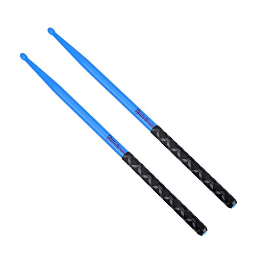 5A Nylon Drumsticks for Drum Set Light Durable Plastic Exercise ANTI-SLIP Handles Drum Sticks for Kids Adults Musical Instrument Percussion Accessories Blue 5A Nylon Drumsticks for Drum Set Light Durable Plastic Exercise ANTI-SLIP Handles Drum Sticks for Kids Adults Musical Instrument Percussion Accessories Blue