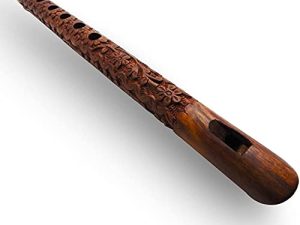 Mouth Woodwind Instrument Flute Wooden Traditional Hand Carved Flute