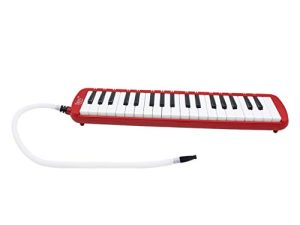 SUPVOX 37 Key Melodica Instrument with Mouthpiece Tube Air Piano Keyboards Pianica Musical Instrument with Soft Case for Music Lovers Beginners (Red)