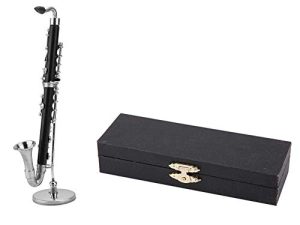 Mini Musical Instruments Miniature Bass Clarinet Model Musical Gifts Home Decor Ornaments Collectable Gift