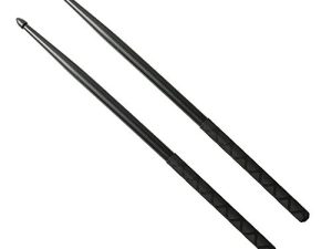 Nylon Drumsticks for Drum Set 5A Light Durable Plastic Exercise ANTI-SLIP Handles Drum Sticks for Kids Adults Musical Instrument Percussion Accessories (Black)