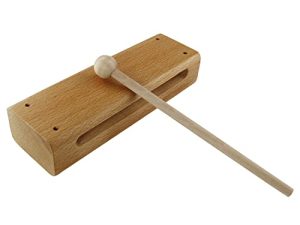 Wood Block with Mallet ZZLZX 1Set Wood Block Musical Instrument with Mallet