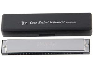 Swan 24 Holes Blues Jazz Music Key A Tremolo Harmonica Musical Instrument