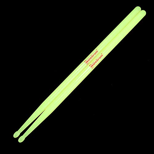 Drumsticks 5A Nylon for Drum Set Night light Plastic Cool Glow Drum Sticks Strong Musical instrument Percussion Accessories for Adults Kids Professional(Fluorescence) Drumsticks 5A Nylon for Drum Set Night light Plastic Cool Glow Drum Sticks Strong Musical instrument Percussion Accessories for Adults Kids Professional(Fluorescence)
