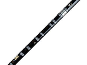 Bamboo Clarinet Vertical Flute with Clear Line Chinese Handmade Musical Instrument (Black-F Key)