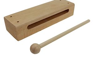 Risbay 1Set Wooden Block with Mallet Percussion Instrument Music Rhythm Blocks