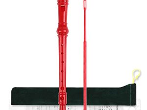 Mr.Power Student Soprano Recorder with Cleaning Rod (Red)
