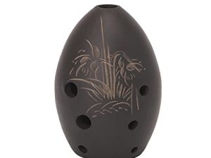 CAOMIAN 8 Holes Ocarina Black Clay Xun Musical Instrument for Children Beginner Gift