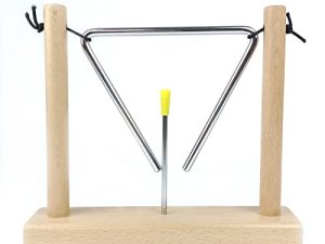 LOONELO Musical Triangle Instruments with Striker and Wooden Stand