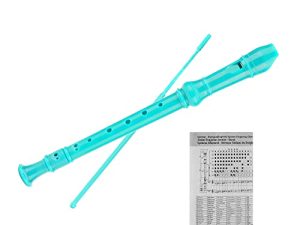 ENGIEGEE 8-Hole Soprano Descant Recorder Kids Music Flute with Cleaning Rod & Case Bag For School Student Home Entertainment Green
