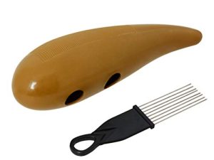 MILISTEN 1 Set Guiro Latin Percussion ABS Guiro Percussion with Scraper Guiro Lp Musical Instrument for Music Lovers Accompaniment Training (Coffee)