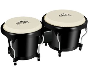 EASTROCK Transparent Bongo Drums 6” and 7” Set for Kids Adults Beginners Professionals and Bongos Drum Percussion Instruments with Tuning Wrench