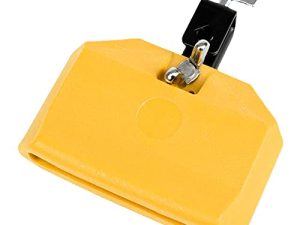 TUOREN 5“ Jam Block Musical Percussion Instrument Plastic Latin Drum Instrument (Yellow)