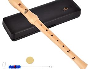 Eastrock Recorder Instrument for Kids Adults Beginners Soprano Recorder Baroque Maple Wood C Key 2 Piece Recorder With Hard Case