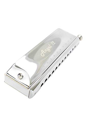 Harmo Angel 12 Chromatic Harmonica key of Bb - Professional Quality Harmo Angel 12 Chromatic Harmonica key of Bb - Professional Quality