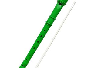 Townus Soprano Recorder 8 Hole Classic German Style Descant Flute Musical Instruments + Cleaning Rod for Beginners Kids School Graduation Gift (green)