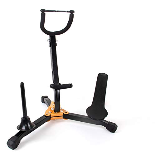 Folding Saxophone Tripod Stand Holder Clarinet Sax Alto Tenor Portable Musical Instrument with 2 Flute&Clarinet Pegs Folding Saxophone Tripod Stand Holder Clarinet Sax Alto Tenor Portable Musical Instrument with 2 Flute&Clarinet Pegs