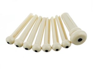 Fender Bridge Pin Set - Ivory w/ Black Dot