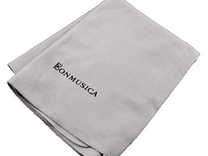 Instruments Cleaning Cloth MEETOOT 17.9x11.8 Inches Gray Imitation Chamois Microfiber Polishing Cloth for Musical Guitar Violin Piano Clarinet