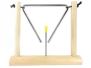 LOONELO Musical Triangle Instruments with Striker and Wooden Stand