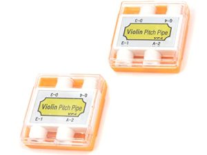 Dnyta 2pcs Violin Pitch Pipe Four-Holes Tuning Mouth-Blown Tuner Musical Instrument Accessories