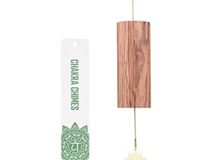 Mowind Chakra Chimes Natural Bamboo Wind Chimes Meditation Chord Windchime Wind Bell for Home Decoration Zen Mindfulness Heart Chakra