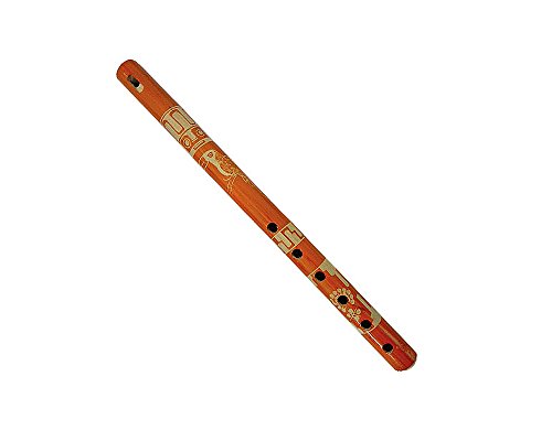 Colored Bamboo Wooden Native Tribal Nature Pattern Flute Woodwind Recorder - Handmade Gifts Ethnic Musical Instruments (Orange) Colored Bamboo Wooden Native Tribal Nature Pattern Flute Woodwind Recorder - Handmade Gifts Ethnic Musical Instruments (Orange)