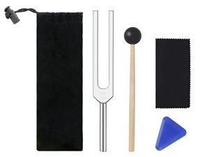 Soulmate 528 Hz Tuning Fork for Healing with Silicone Hammer & Cleaning Cloth Chakra DNA Repair Sound Healing Instrument Tuning Forks