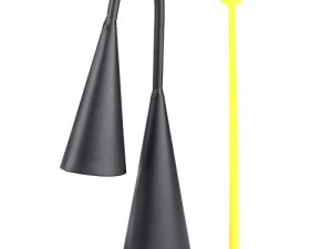 Two Tone Metal Double Bell Cowbell Percussion Musical Instrument with Stick Over 8 years old