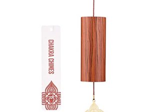 Mowind Chakra Chimes Natural Bamboo Wind Chimes Meditation Chord Windchime Wind bell for Home Decoration Zen Mindfulness Root Chakra