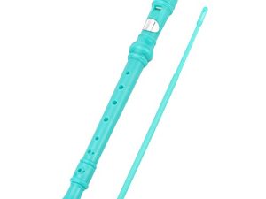 Descant Recorder 8-Hole Soprano Kids Music Flute With Cleaning Rod And Case Bag For School Student (Green)