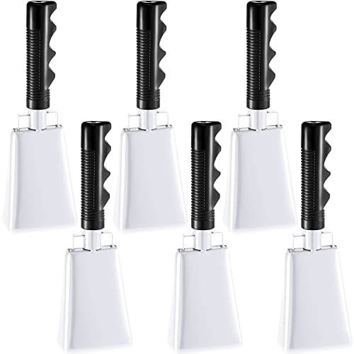 6 Pack 9 Inch Cowbell with Handle Large Solid Cheering Bell Cow Bells Noise Makers Cowbells for Sporting Events Percussion Hand Bells Chimes for School Football Game Wedding Musical Instruments 6 Pack 9 Inch Cowbell with Handle Large Solid Cheering Bell Cow Bells Noise Makers Cowbells for Sporting Events Percussion Hand Bells Chimes for School Football Game Wedding Musical Instruments