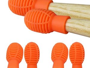 4Pcs Drum Mute Silicone Drumstick Silent Practice Tips Drum Dampener Accessory