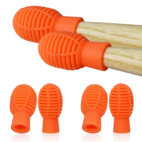 4Pcs Drum Mute Silicone Drumstick Silent Practice Tips Drum Dampener Accessory 4Pcs Drum Mute Silicone Drumstick Silent Practice Tips Drum Dampener Accessory