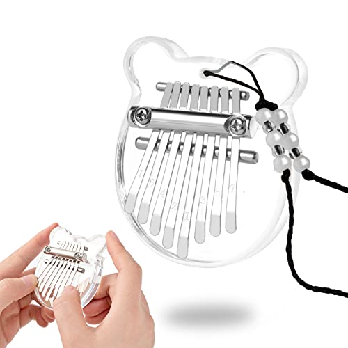 VIVP 8 Keys Mini Kalimba Thumb Piano Crystal Clear Acrylic Finger Piano Portable Marimba Musical Handmade Instruments Professional Mbira with Lanyard Chain Good Accessory Pendant Gift Easy to Learn VIVP 8 Keys Mini Kalimba Thumb Piano Crystal Clear Acrylic Finger Piano Portable Marimba Musical Handmade Instruments Professional Mbira with Lanyard Chain Good Accessory Pendant Gift Easy to Learn