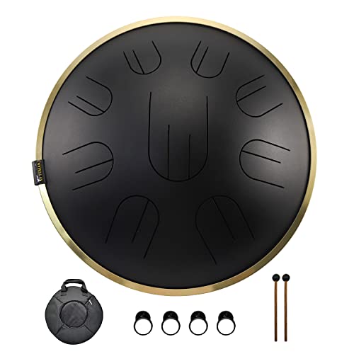 AS TEMAN Steel Tongue Drum 14inche 9Notes handpan in D Amara Percussion Instrument-tank drum-Hank drum AS TEMAN Steel Tongue Drum 14inche 9Notes handpan in D Amara Percussion Instrument-tank drum-Hank drum