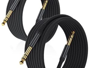 Elebase 1/4 Inch TRS Instrument Cable 10ft 2-Pack