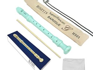 HOSEYIN Soprano Recorder Baroque style German style C Key 8 Holes Soprano Recorder for Beginners Kids students (Baroque