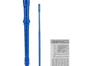 SJOYS 8-Hole Soprano Descant Recorder Kids Music Flute with Cleaning Rod & Case Bag For School Student Home Entertainment Blue