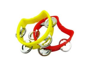 Musiclily Plastic 6 Inch Handheld Half Moon Tambourines Percussion Jingles Musical Instrument