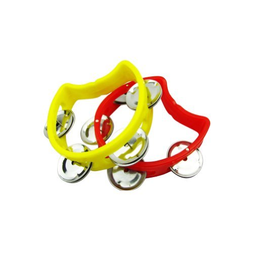 Musiclily Plastic 6 Inch Handheld Half Moon Tambourines Percussion Jingles Musical Instrument Musiclily Plastic 6 Inch Handheld Half Moon Tambourines Percussion Jingles Musical Instrument