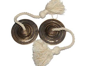 Handmade Pure Bronze (Kansa) Manjeera Cymbal Hand Percussion Indian Musical Instrument 1 Pair (3 INCH)