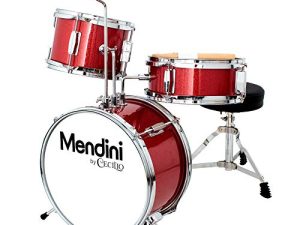 Mendini By Cecilio Kids Drum Set - Junior Kit w/ 4 Drums (Bass
