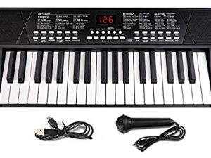 Beginners Piano Keyboard 37 Keys Portable Electronic Keyboard Piano Built-in Rechargeable Battery Kids Piano with Headphone Jack Learning Musical Instruments Gifts for 3 4 5 6 7 Boys Girls